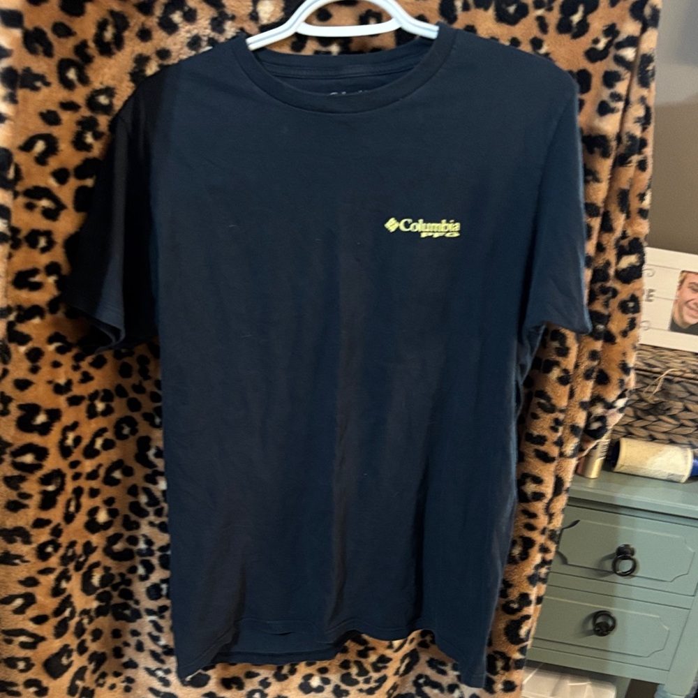Columbia Men's Navy T-Shirt with Yellow Logo